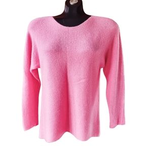 BETTA Pink Sweater Merino Wool & Cashmere Blend.